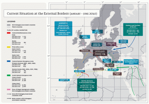Current Situation at the External Borders (January - June 2010)
